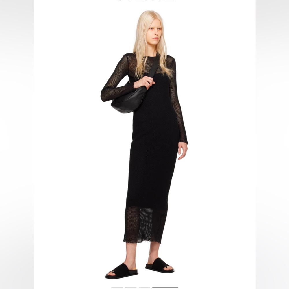 St. Agni Black Crewneck Maxi Dress